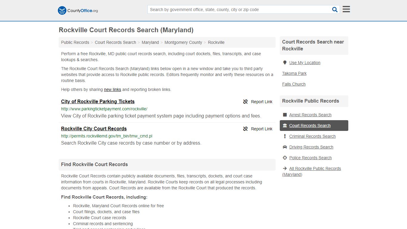 Court Records Search - Rockville, MD (Adoptions, Criminal, Child ...